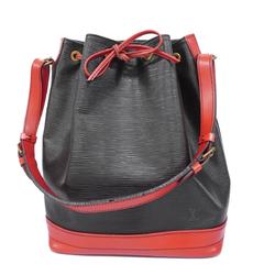 Louis Vuitton Shoulder Bag Epi Bicolor Noe M44017 Noir Castilian Red Ladies