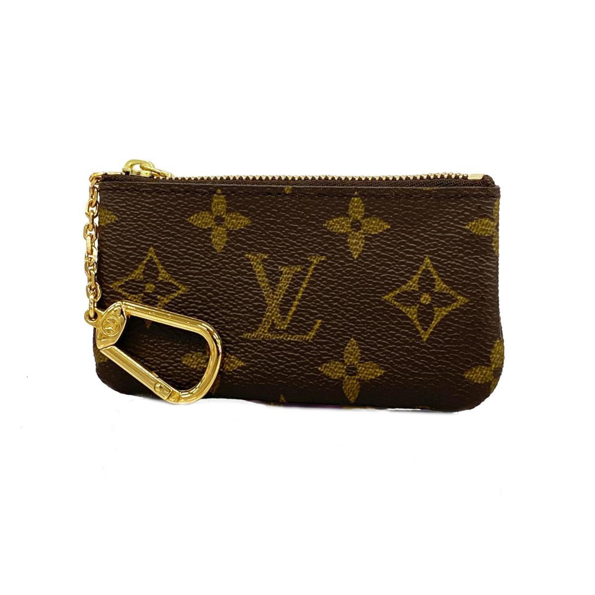 Louis Vuitton Wallet/Coin Case Monogram Pochette Cle M62650 Brown Men's Women's