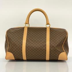 Celine Boston Bag Macadam Leather Brown Men's Women's