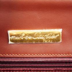 Cartier handbag must leather bordeaux ladies