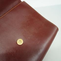 Cartier Clutch Bag Must Leather Bordeaux Women's