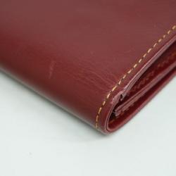 Cartier Clutch Bag Must Leather Bordeaux Women's