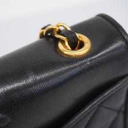 Chanel Shoulder Bag Matelasse Chain Lambskin Black Women's