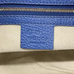 Gucci Shoulder Bag Soho 536196 Leather Blue Champagne Women's