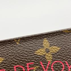 Louis Vuitton Long Wallet Monogram Ikat Flower Portefeuille Ansolite M60391 Rose Andian Ladies