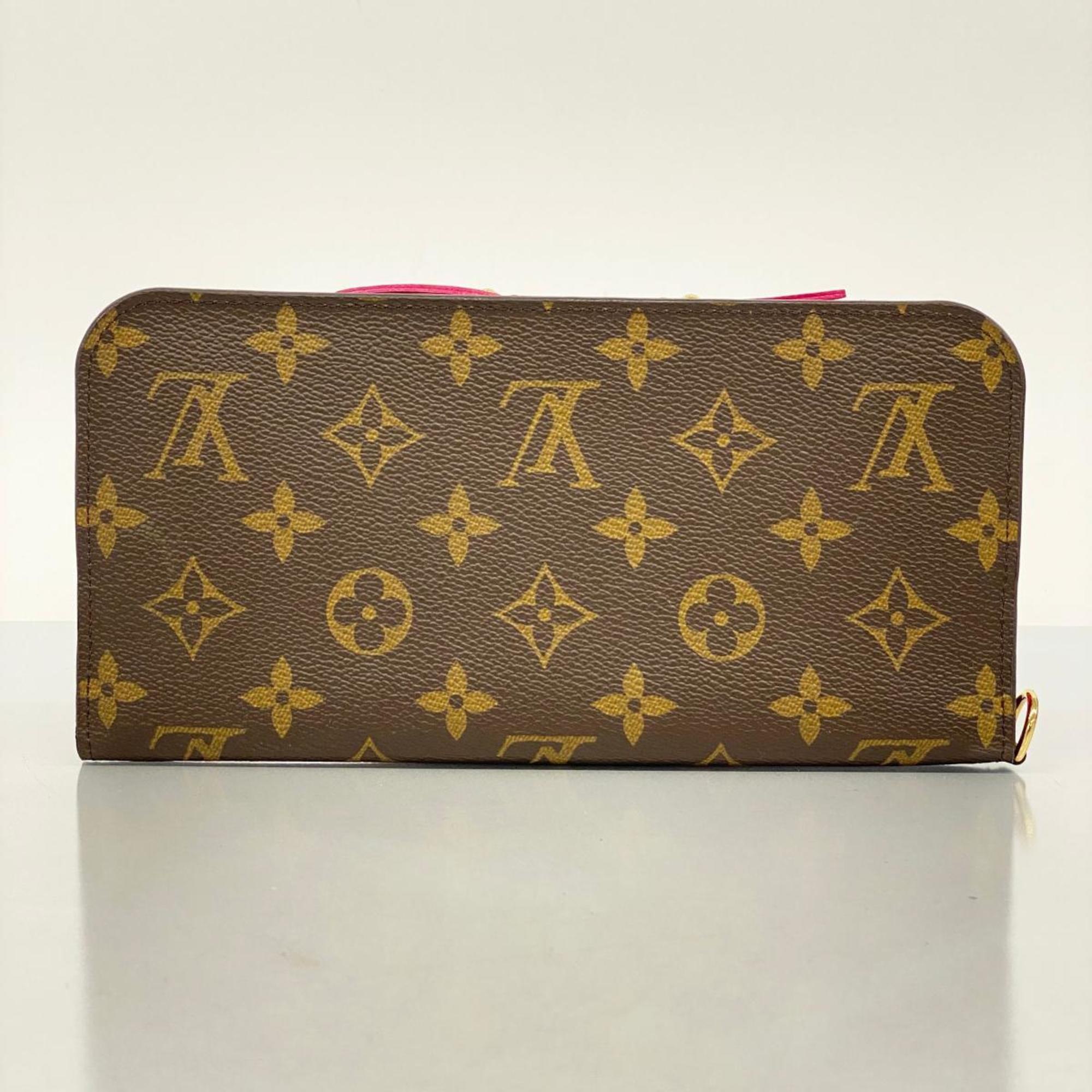 Louis Vuitton Long Wallet Monogram Ikat Flower Portefeuille Ansolite M60391 Rose Andian Ladies