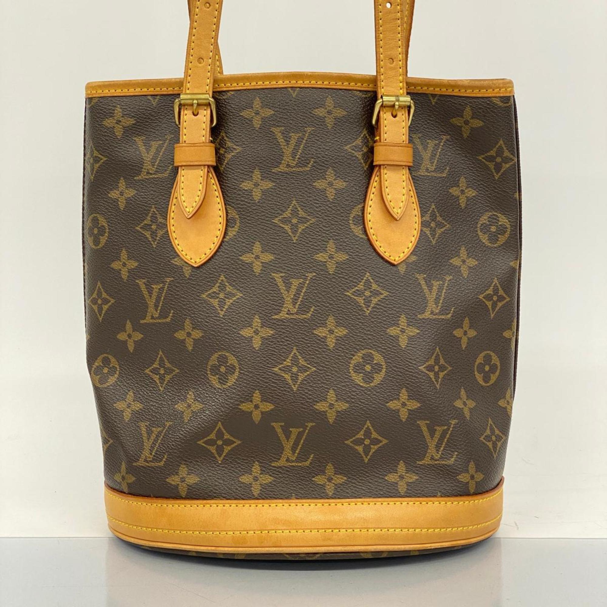 Louis Vuitton Tote Bag Monogram Bucket PM M42238 Brown Women's