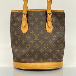 Louis Vuitton Tote Bag Monogram Bucket PM M42238 Brown Women's