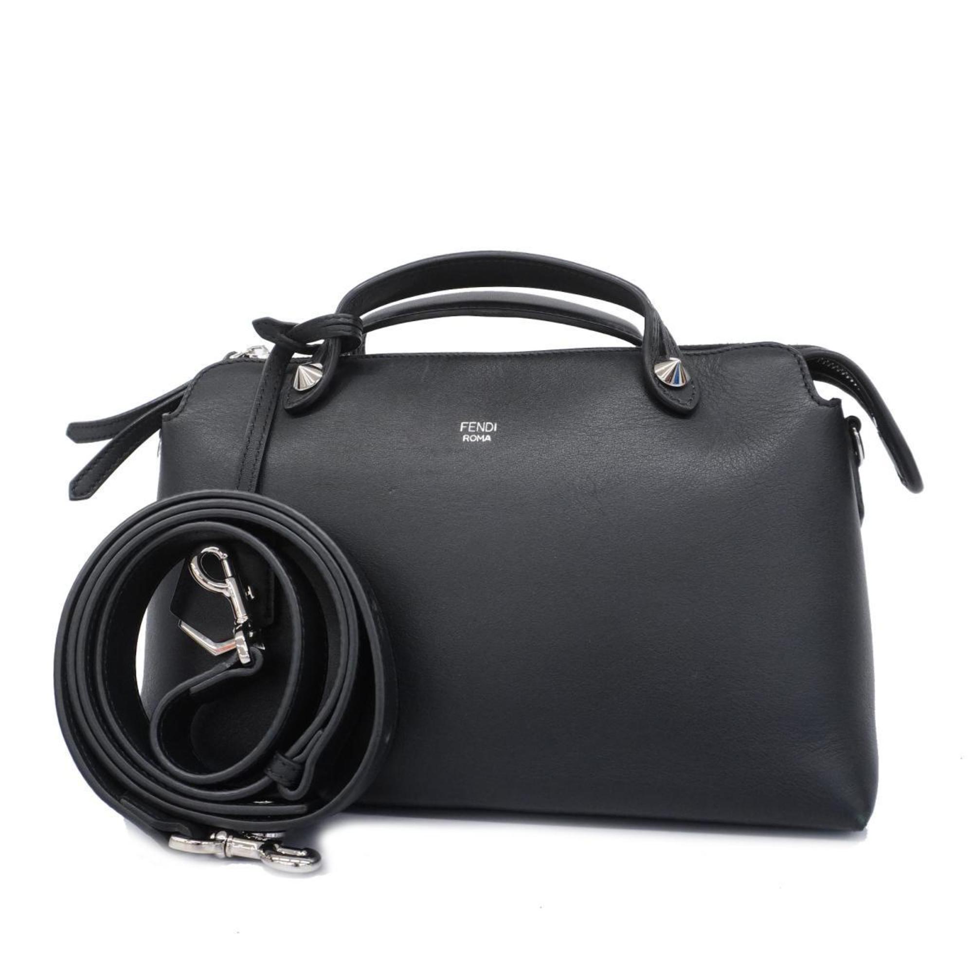 Fendi Shoulder Bag By The Way Leather Black Women's