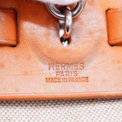 Hermes handbag Airbag MM C stamp Toile H Natural Women's