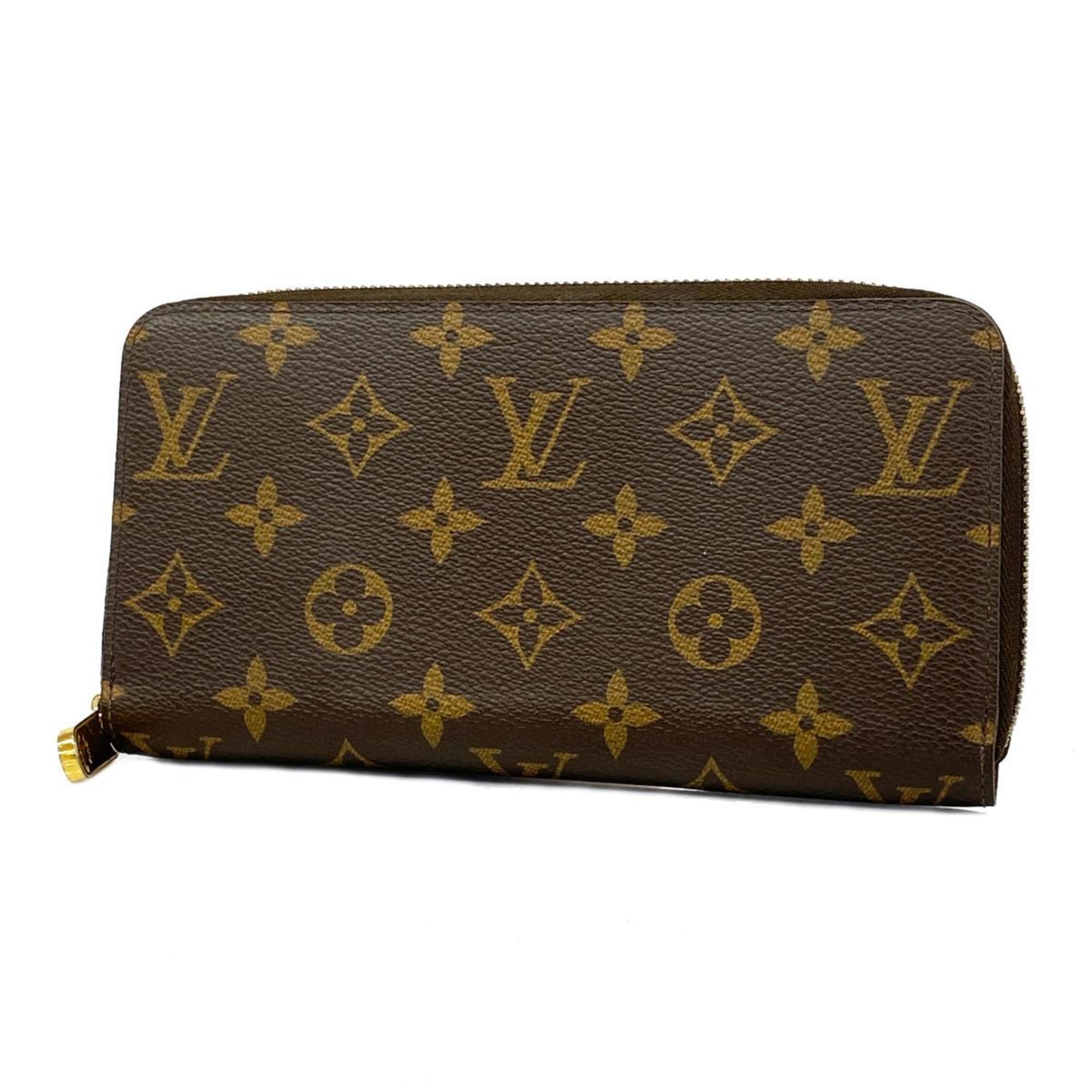 Louis Vuitton Long Wallet Monogram Zippy M60017 Brown Men's Women's