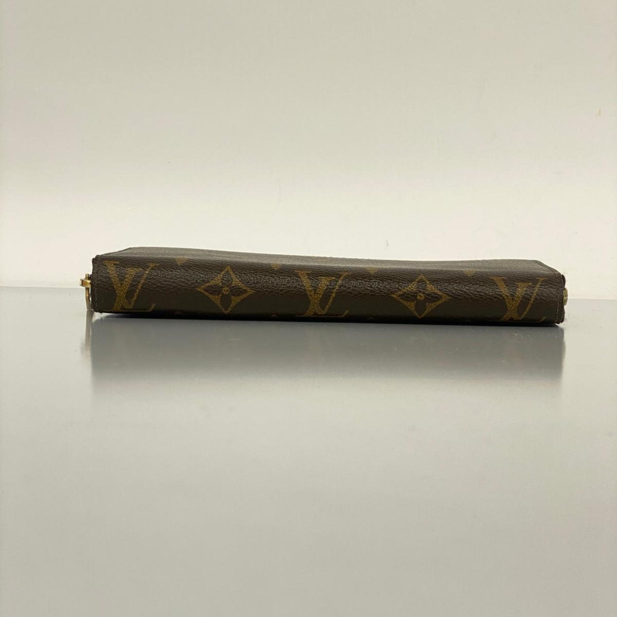 Louis Vuitton Long Wallet Monogram Zippy M60017 Brown Men's Women's