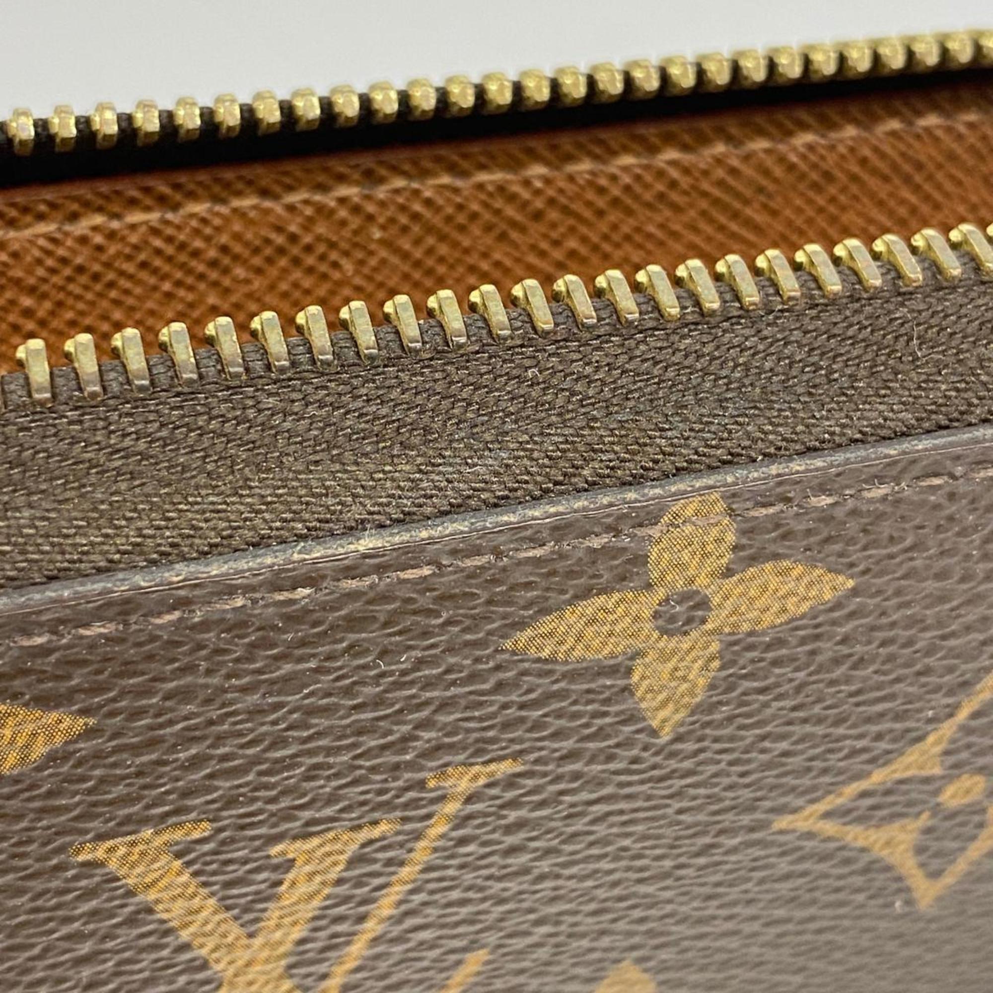 Louis Vuitton Long Wallet Monogram Zippy M60017 Brown Men's Women's