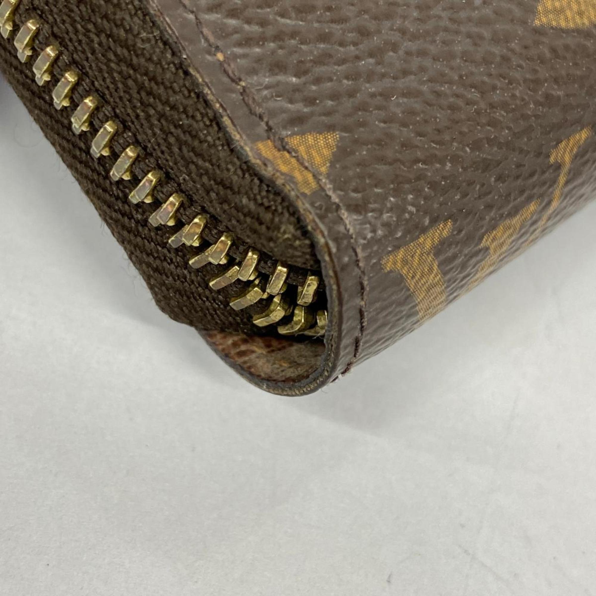 Louis Vuitton Long Wallet Monogram Zippy M60017 Brown Men's Women's