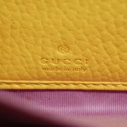 Gucci Long Wallet GG Marmont 456117 Leather Beige Women's