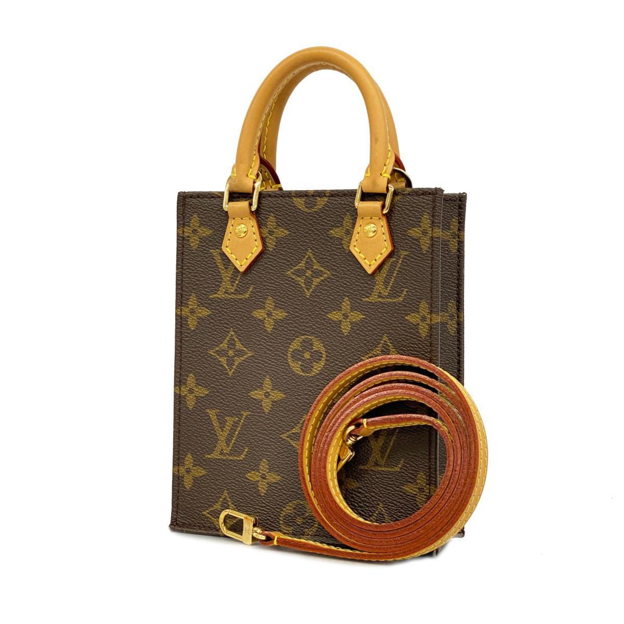 Louis Vuitton Shoulder Bag Monogram Petite Sac Plat M81295 Brown Women's