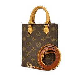 Louis Vuitton Shoulder Bag Monogram Petite Sac Plat M81295 Brown Women's