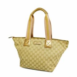 Gucci Tote Bag GG Canvas 131230 Beige Champagne Women's