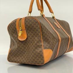 Celine Boston Bag Macadam Leather Brown Men's Women's