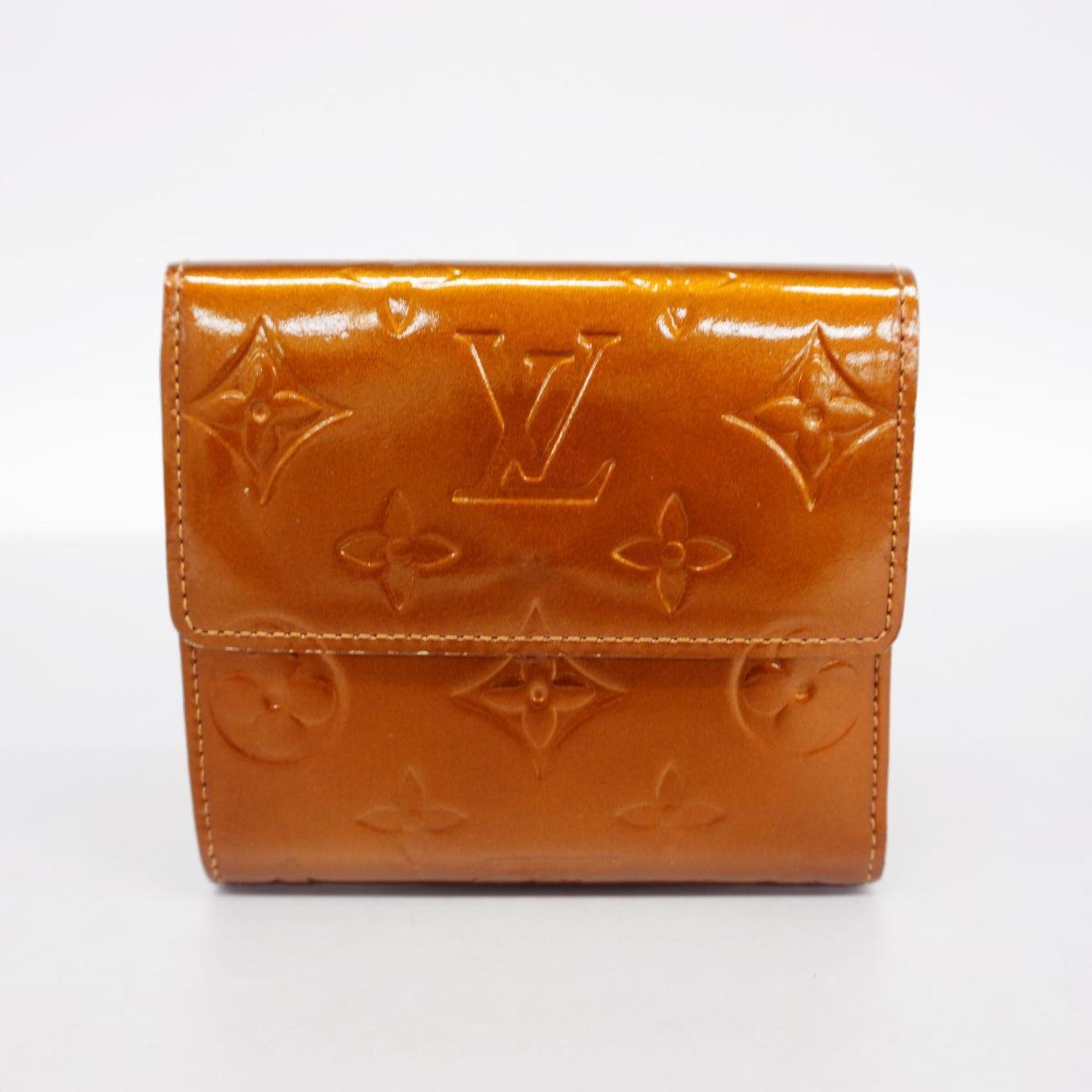 Louis Vuitton Tri-fold Wallet Vernis Porte Monnaie Billet Credit M91170 Bronze Ladies