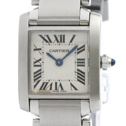 Polished CARTIER Tank Francaise Steel Quartz Ladies Watch W51008Q3 BF576154