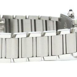 Polished CARTIER Tank Francaise Steel Quartz Ladies Watch W51008Q3 BF576154