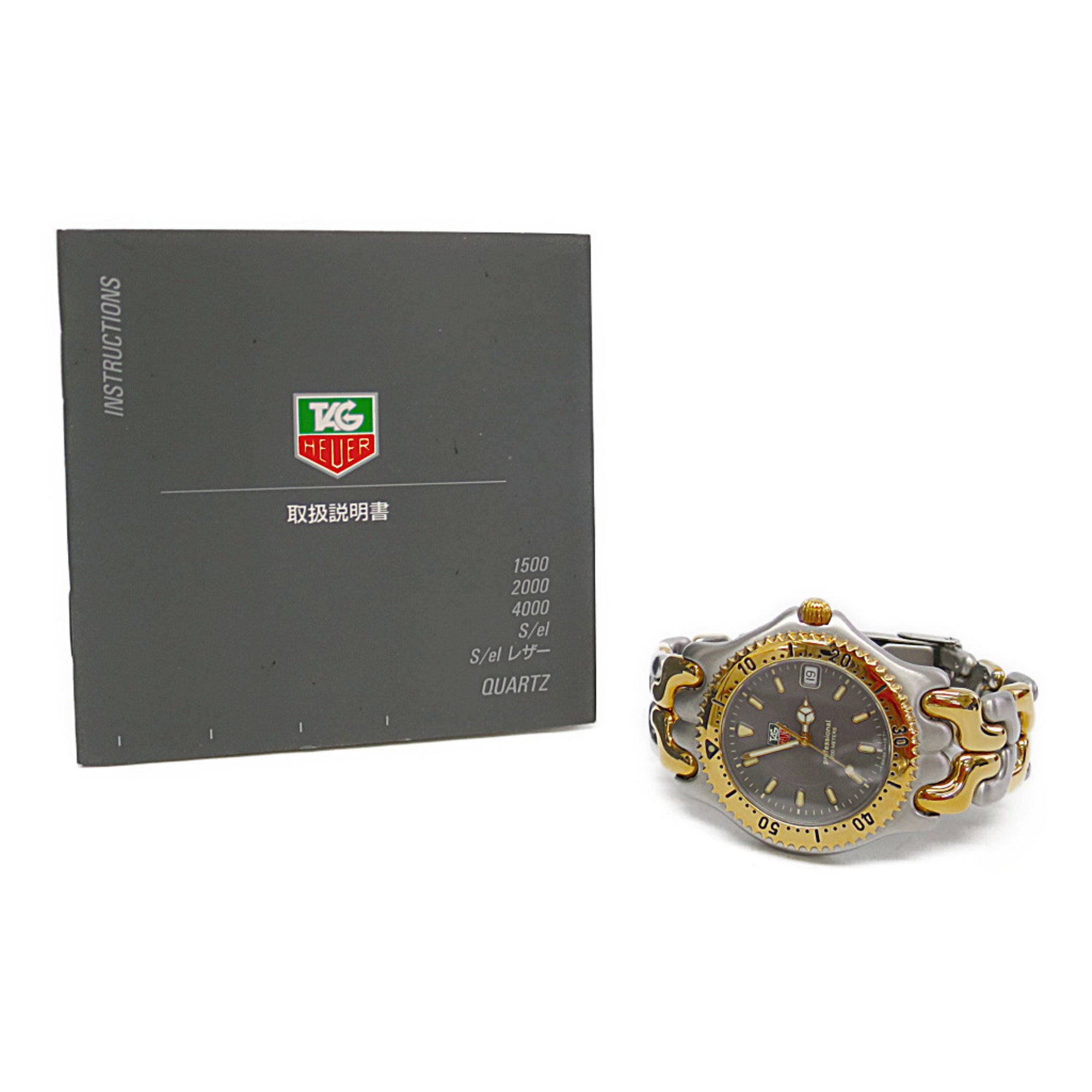 Polished TAG HEUER Sel Professional 200M Gold Plated Steel Watch WG1120 BF576150