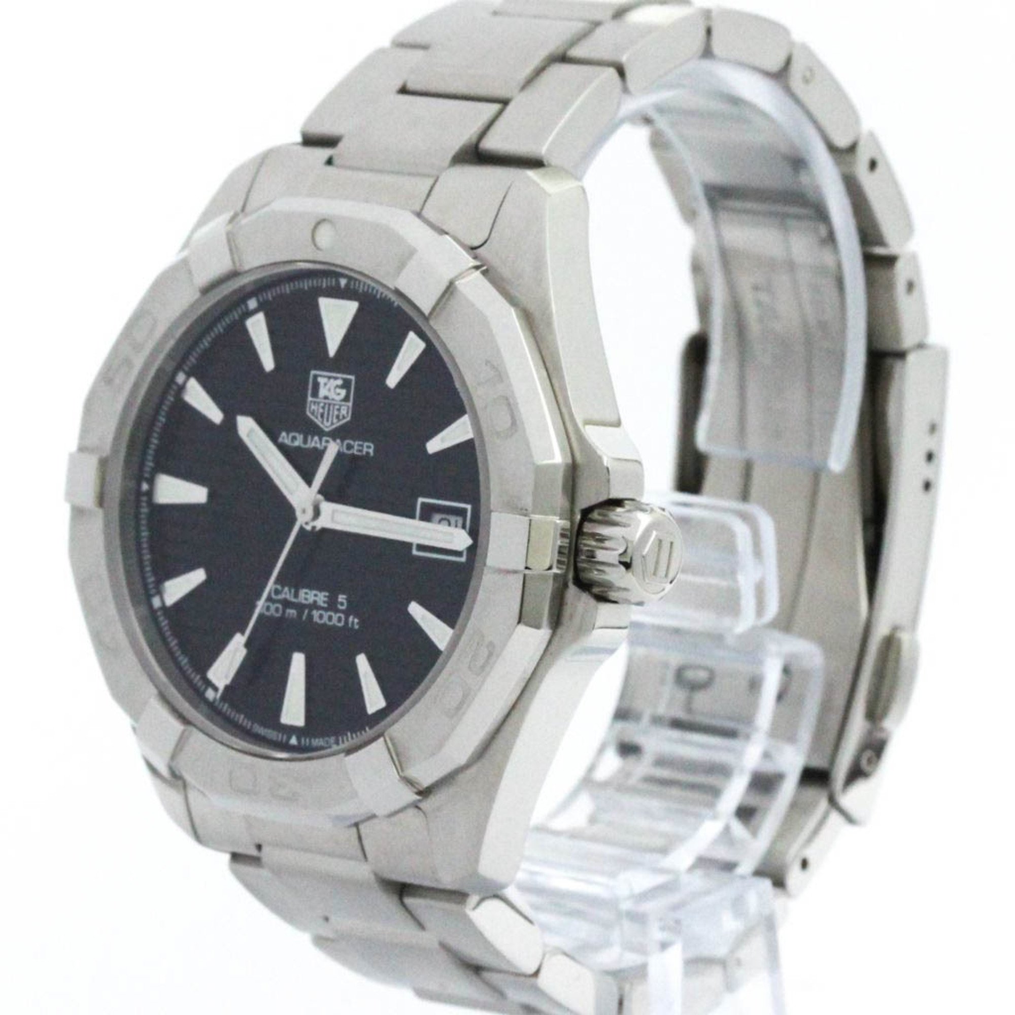 Polished TAG HEUER Aquaracer Calibre 5 Steel Automatic Watch WAY2110 BF572203