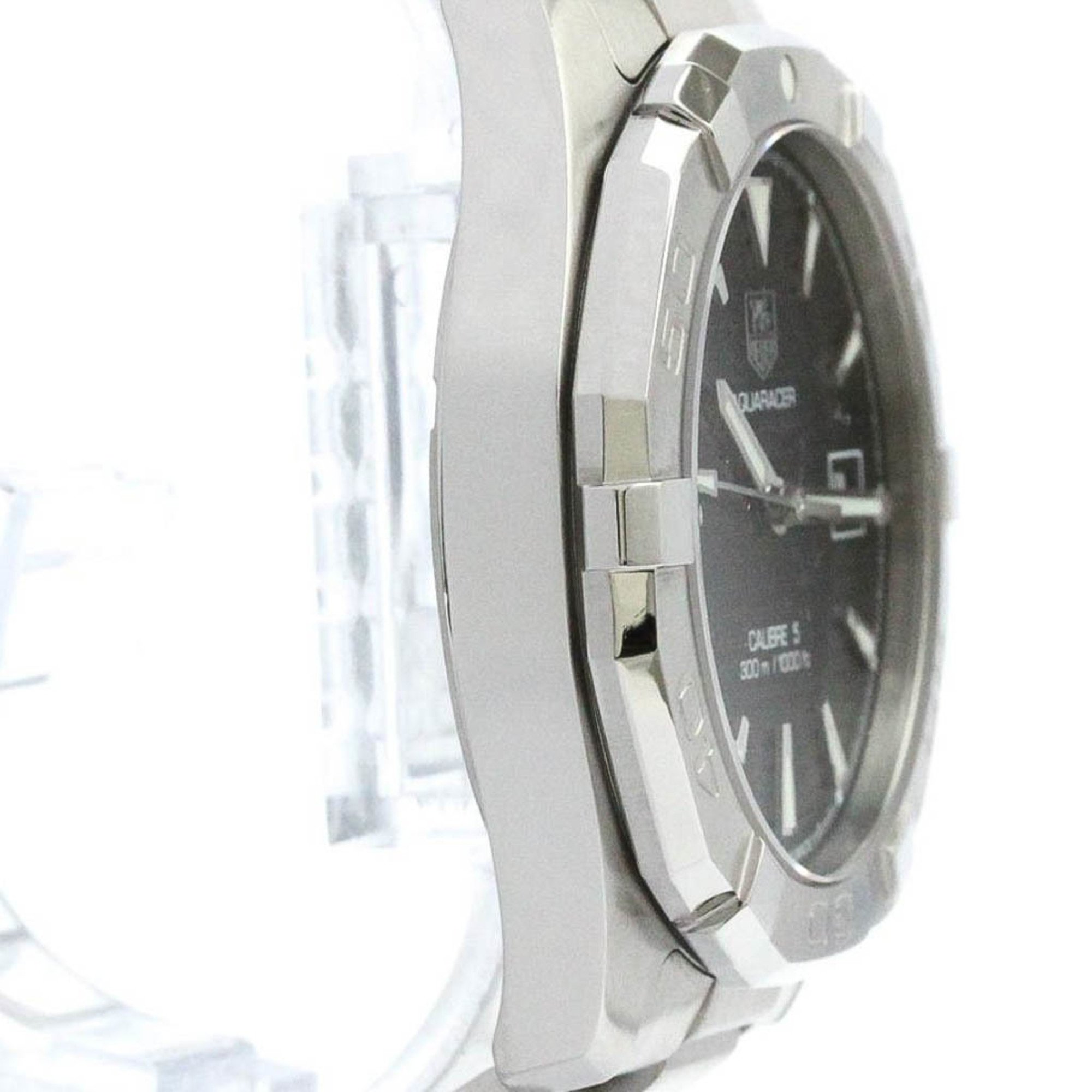 Polished TAG HEUER Aquaracer Calibre 5 Steel Automatic Watch WAY2110 BF572203