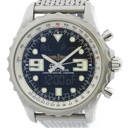 Polished BREITLING Chronospace Stainless Steel Quartz Mens Watch A78365 BF576142