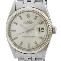 Vintage ROLEX Datejust 1601 White Gold Steel Automatic Mens Watch BF576090