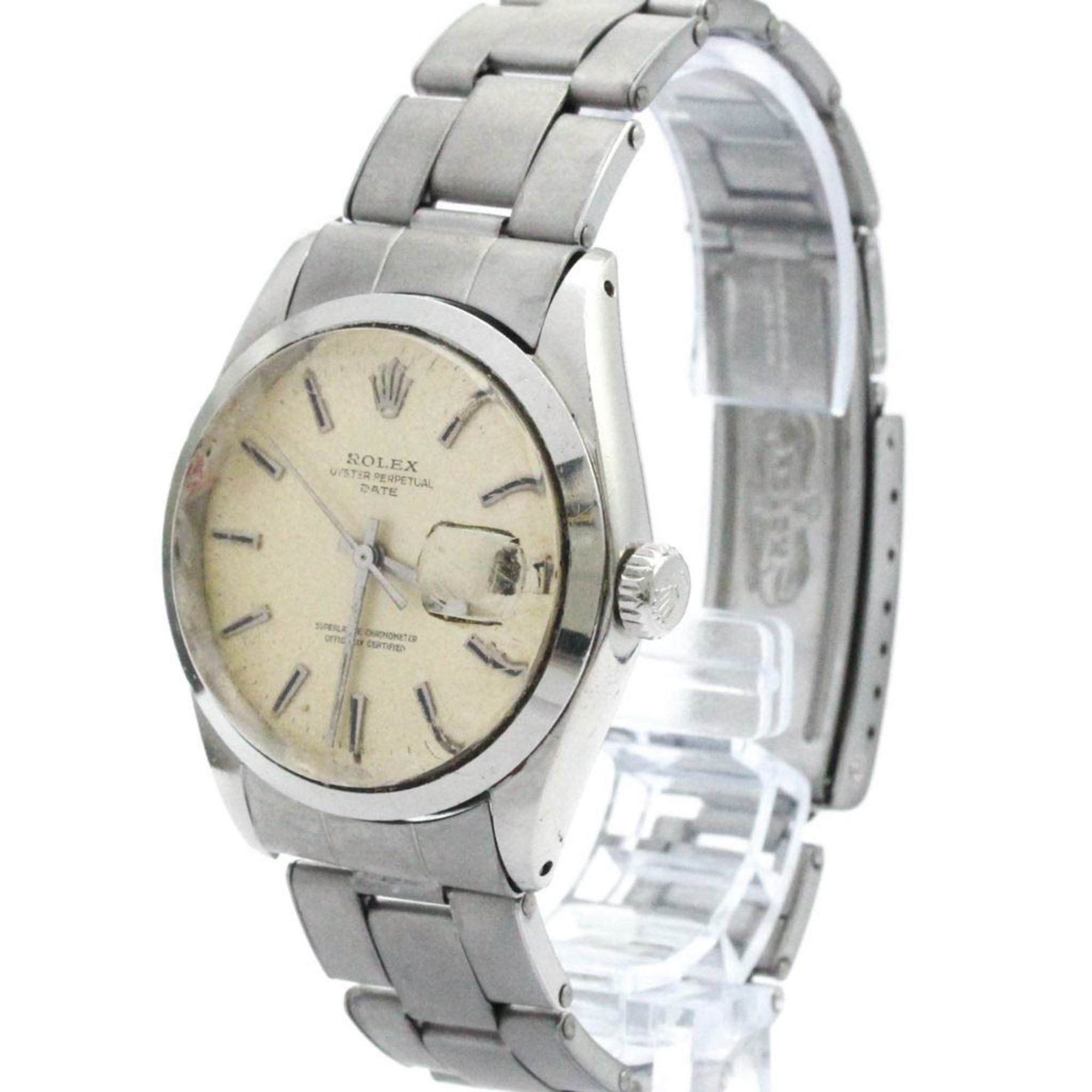 Vintage ROLEX Oyster Perpetual Date 1500 Steel Automatic Mens Watch BF576045