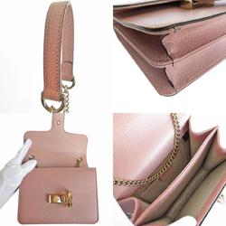 GUCCI Shoulder Bag Interlocking G Leather Pink Beige Light Gold Women's 510304 s0238a