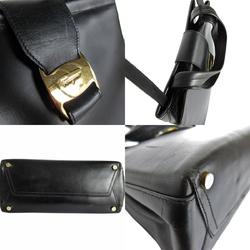 Salvatore Ferragamo handbag shoulder bag Vara leather black gold ladies s0120f