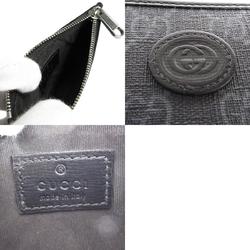 GUCCI Wallet/Coin Case/Business Card Holder/Card Case GG Supreme Leather Dark Gray Black Silver Men's 697717 s0018