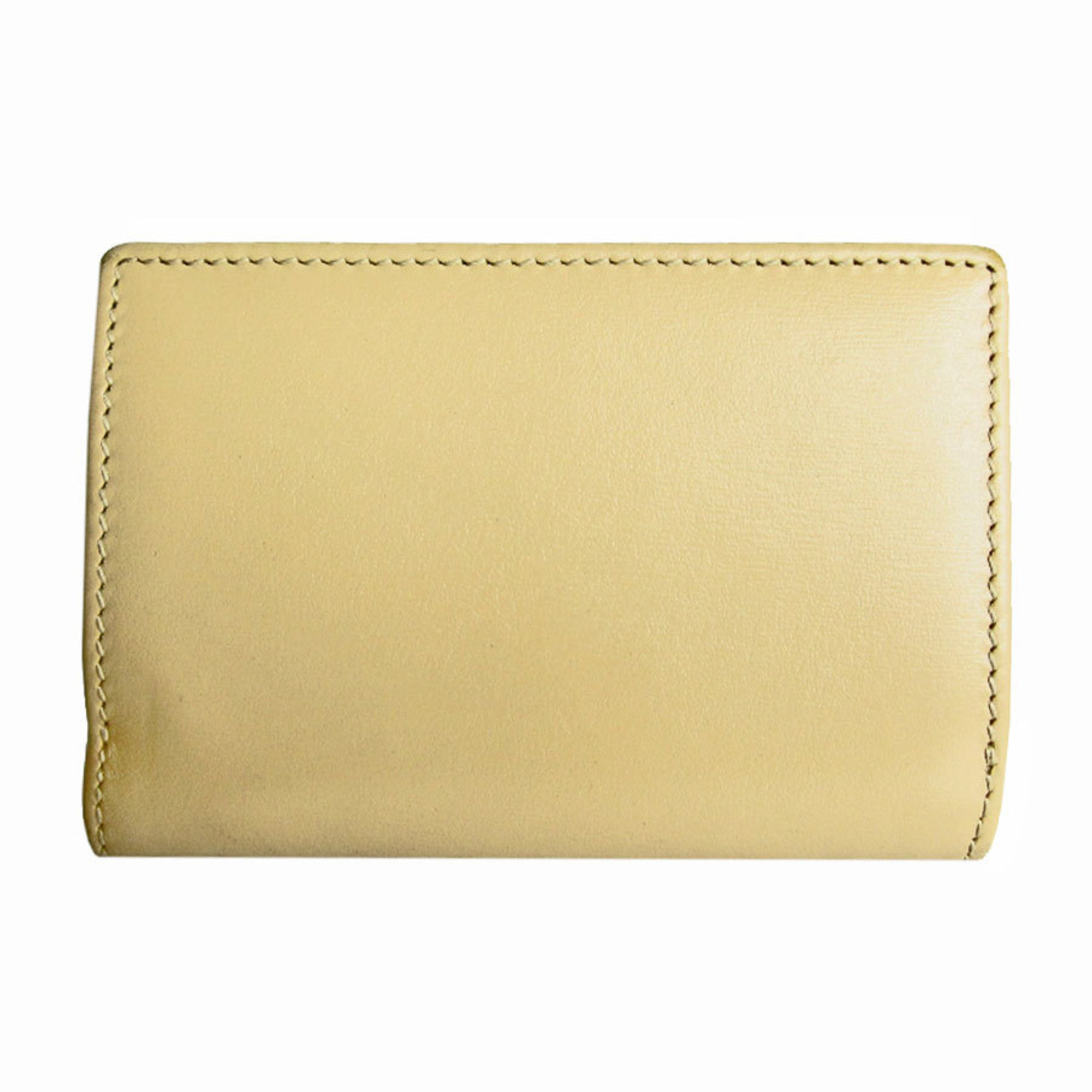 GUCCI Tri-fold wallet Compact Horsebit leather Beige Gold Women's 644462 s0153j