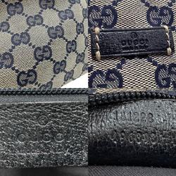 GUCCI Handbag GG Canvas Beige Navy Men's Women's 131228 n0393