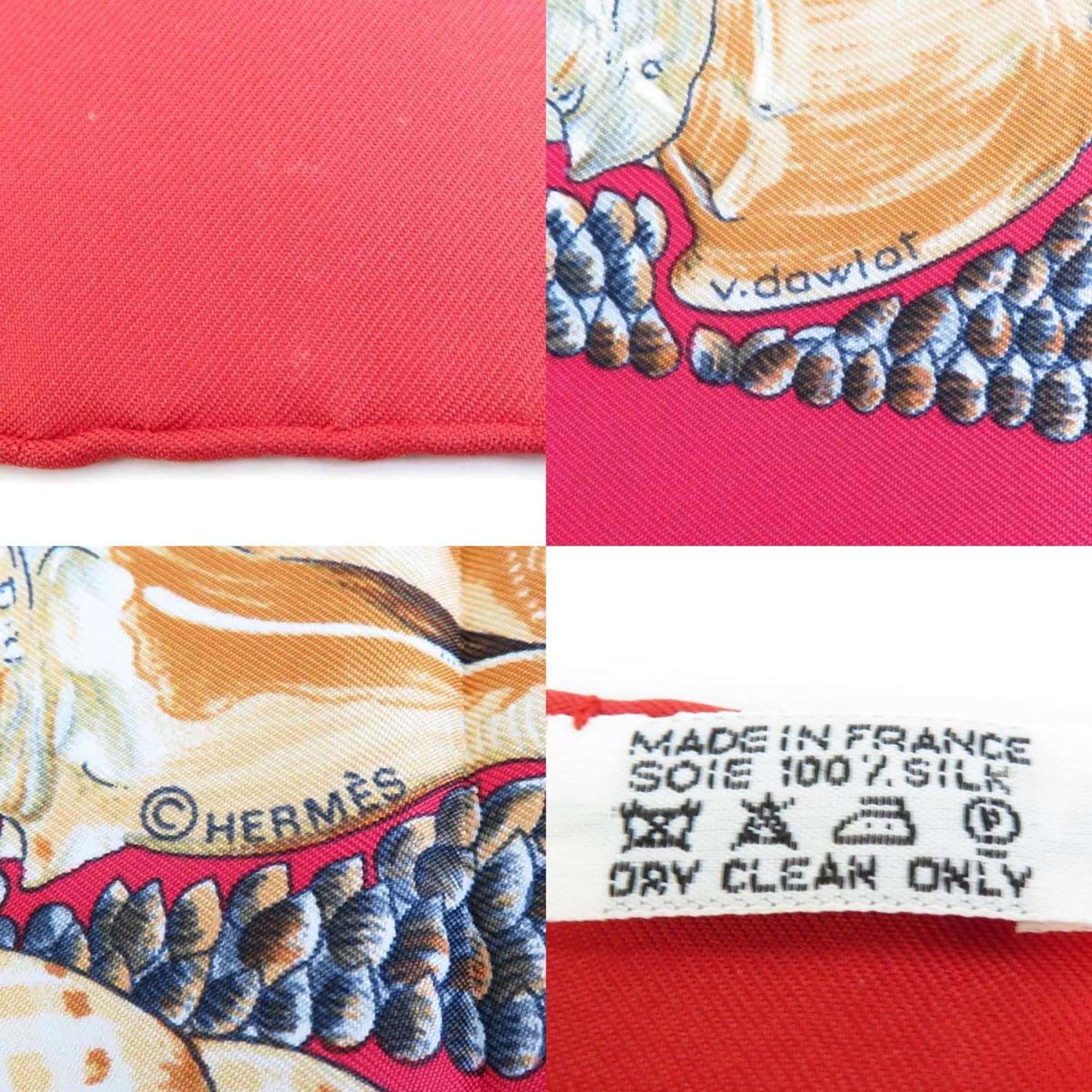 Hermes HERMES Scarf Muffler Carre 90 Rocaille Silk Red Multicolor Women's e59163k