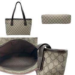 GUCCI Tote Bag Shoulder GG Supreme Beige Brown Women's 211138 n0384