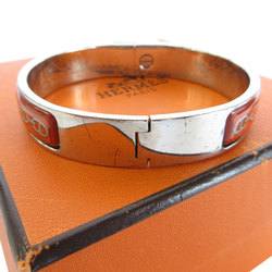 Hermes HERMES bangle bracelet click clack metal enamel silver orange ladies s0245i