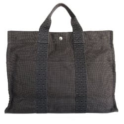 Hermes HERMES handbag tote bag Air Line canvas dark grey men's women's s0228a