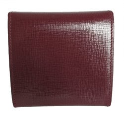 CARTIER wallet/coin case leather burgundy gold ladies s0132f