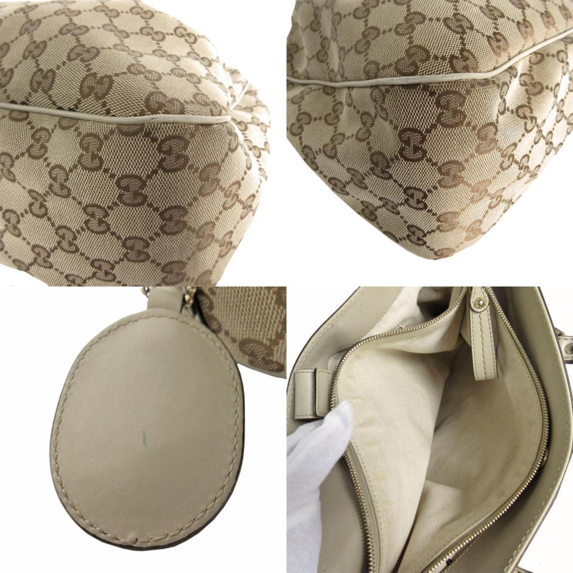 GUCCI Handbag GG Canvas Leather Beige Women's 296835 s0086a