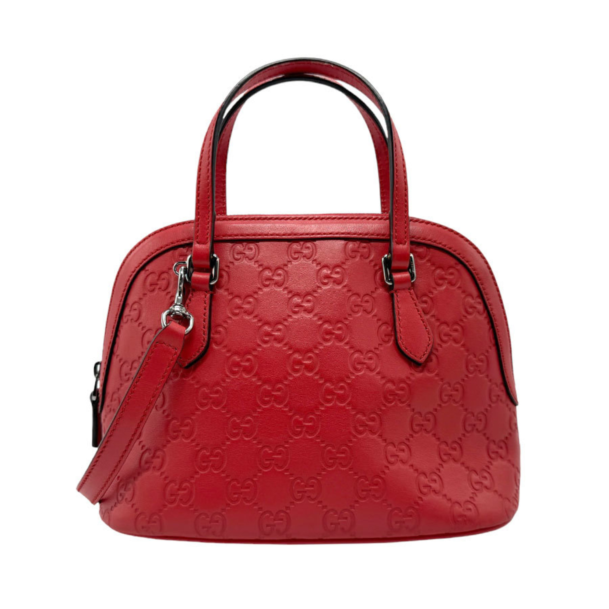 GUCCI Handbag Shoulder Bag Guccissima Leather Red Women's 341504 n0386