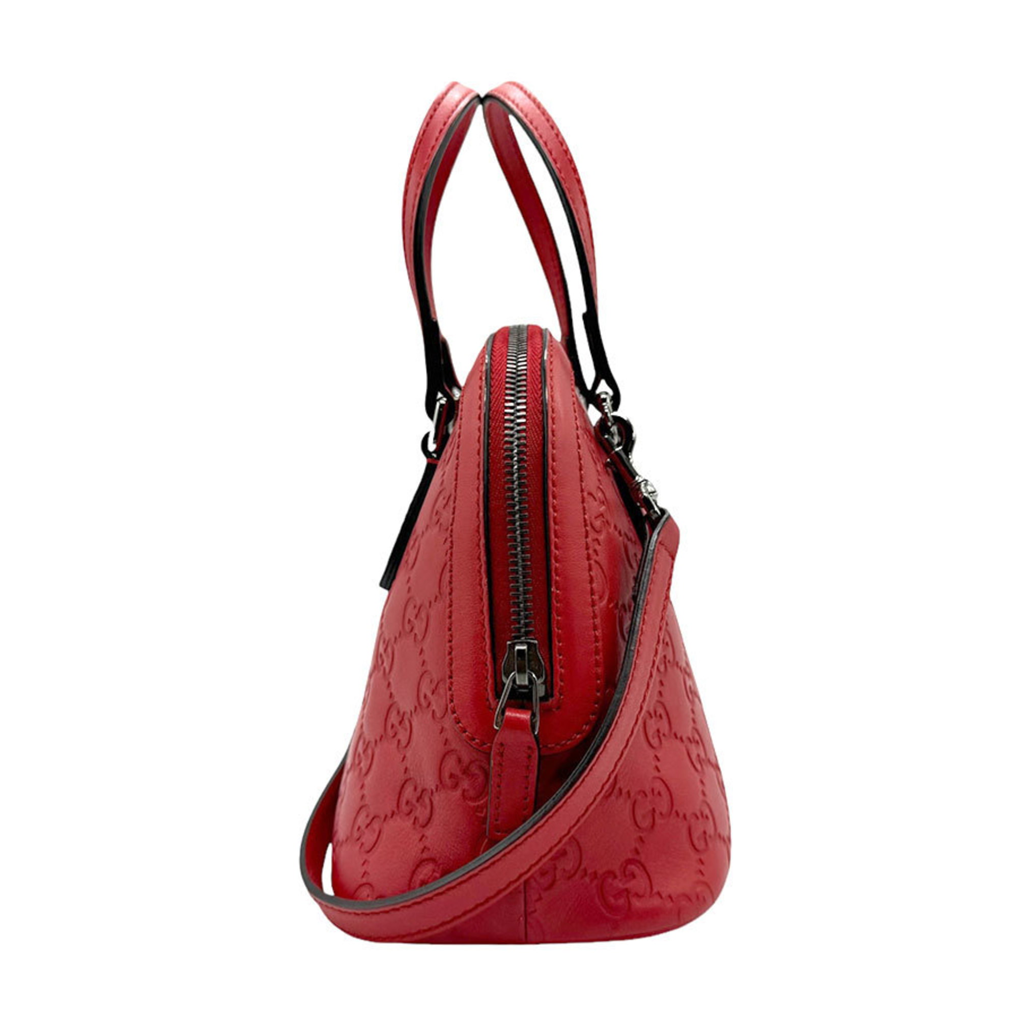 GUCCI Handbag Shoulder Bag Guccissima Leather Red Women's 341504 n0386