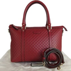 GUCCI Handbag Shoulder Bag Micro Guccissima Leather Dark Red Women's 449636 s0012a