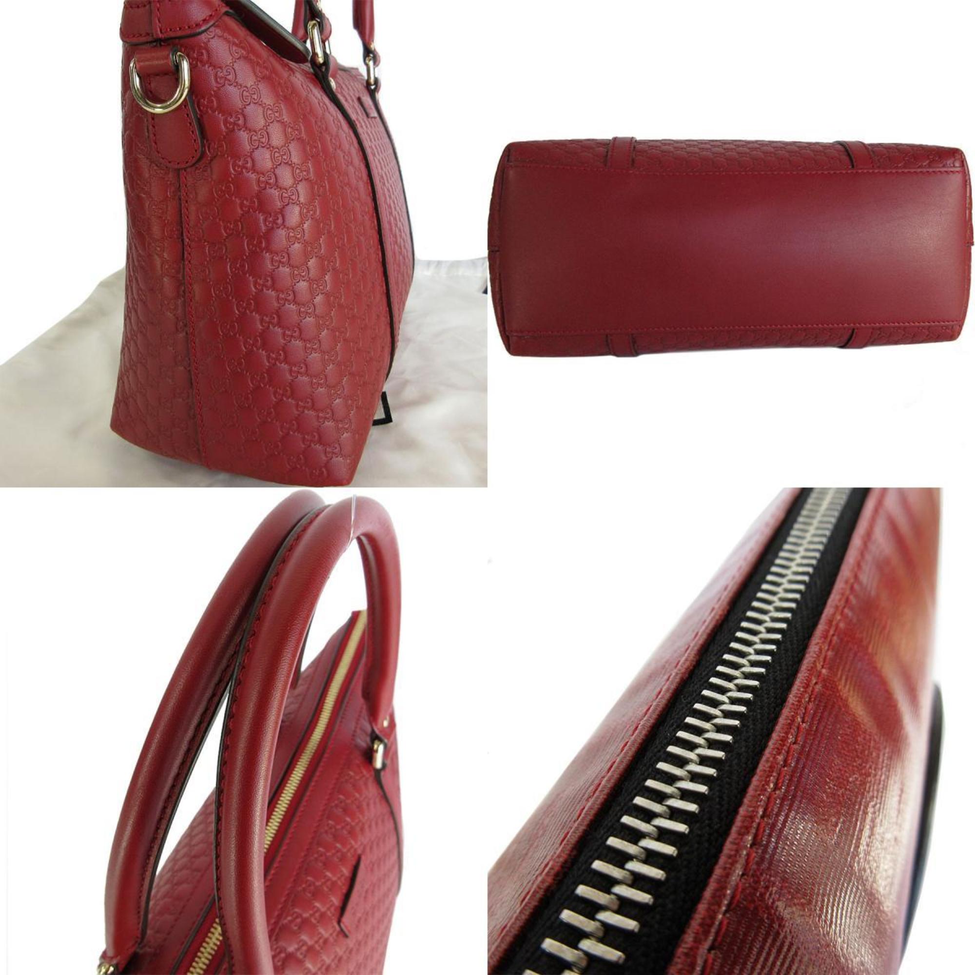 GUCCI Handbag Shoulder Bag Micro Guccissima Leather Dark Red Women's 449636 s0012a