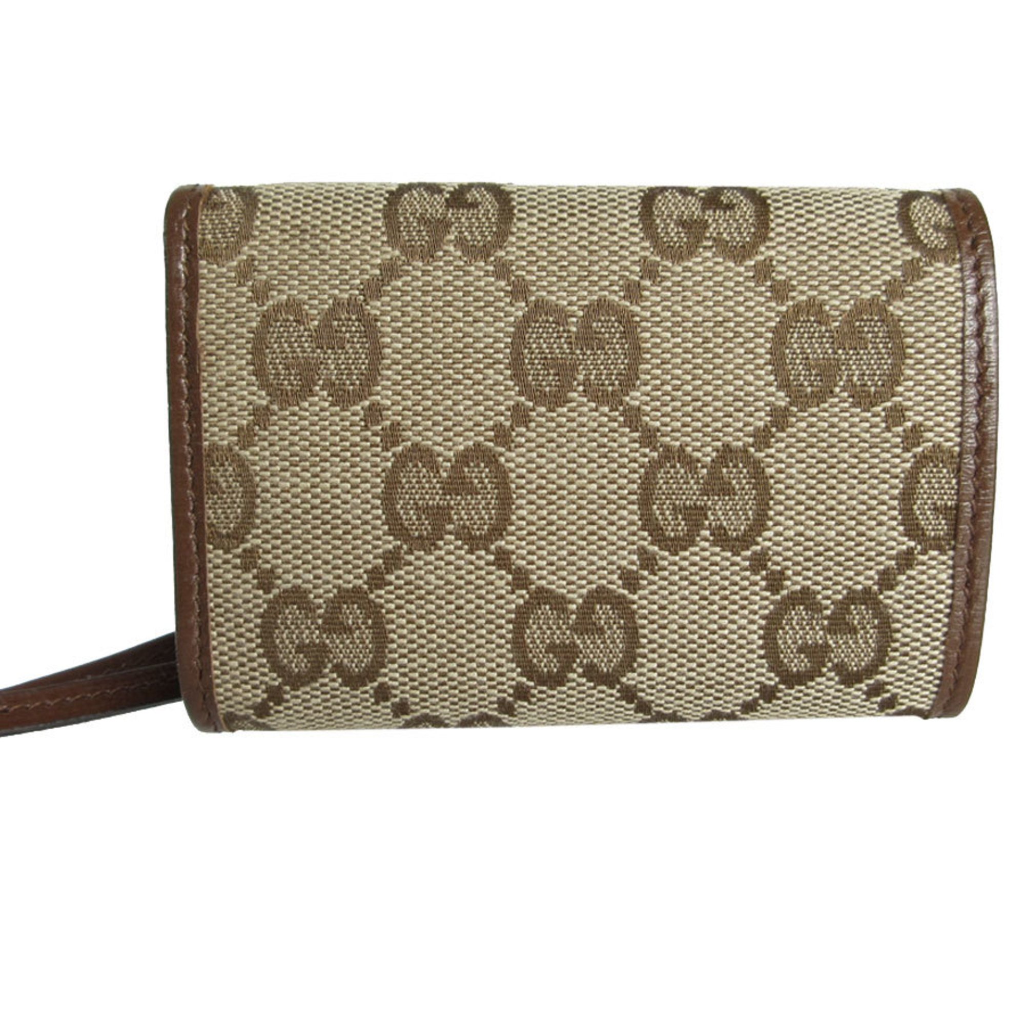 GUCCI Tri-fold Wallet x BALENCIAGA Neo Classic GG Canvas Beige Brown Women's 681708 s0110a