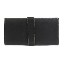 Hermes HERMES billfold leather black silver men's e59183a