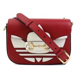 GUCCI shoulder bag x adidas leather red white gold men women 658574 e59176a